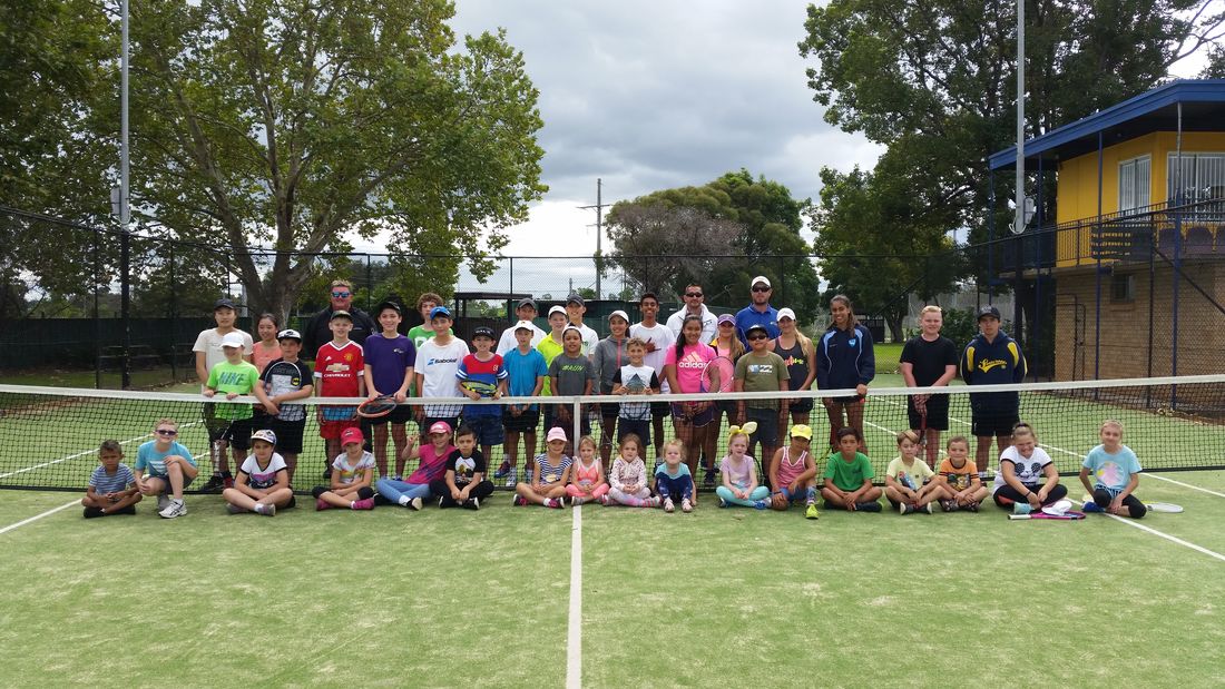 Centre Court Tennis squad on court